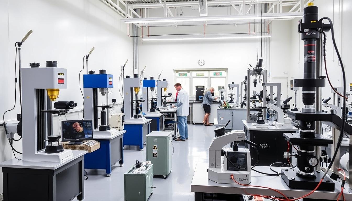 MAIKONG's brass extrusion quality control laboratory with testing equipment