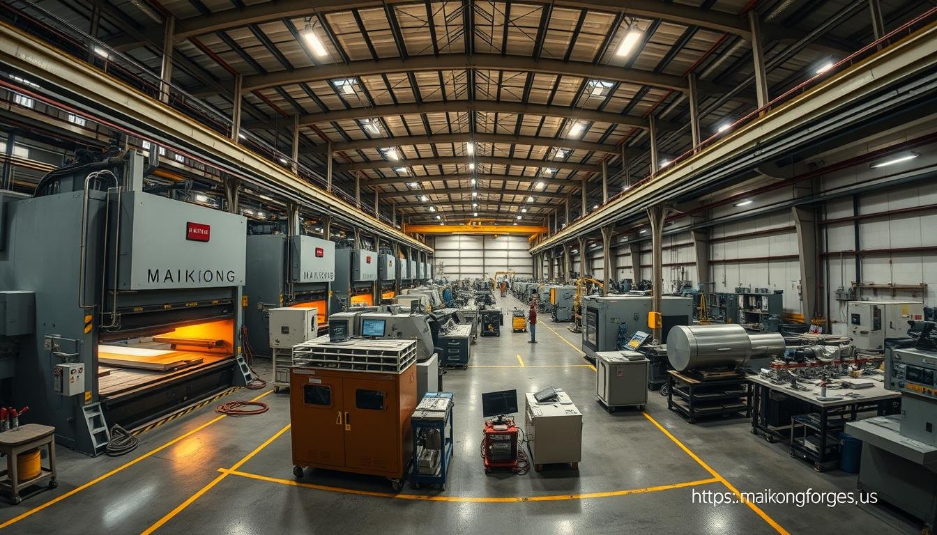 MAIKONG's comprehensive aluminum forging capabilities showing integrated production facilities