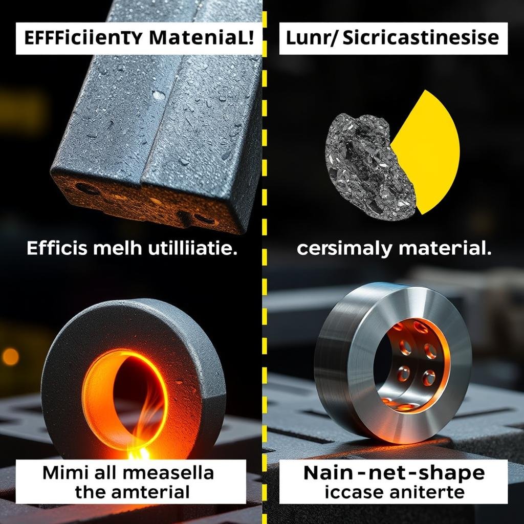 MAIKONG's efficient material usage in precision forging