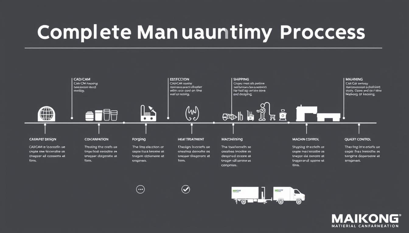 MAIKONG's end-to-end manufacturing process for hot forged aluminum components