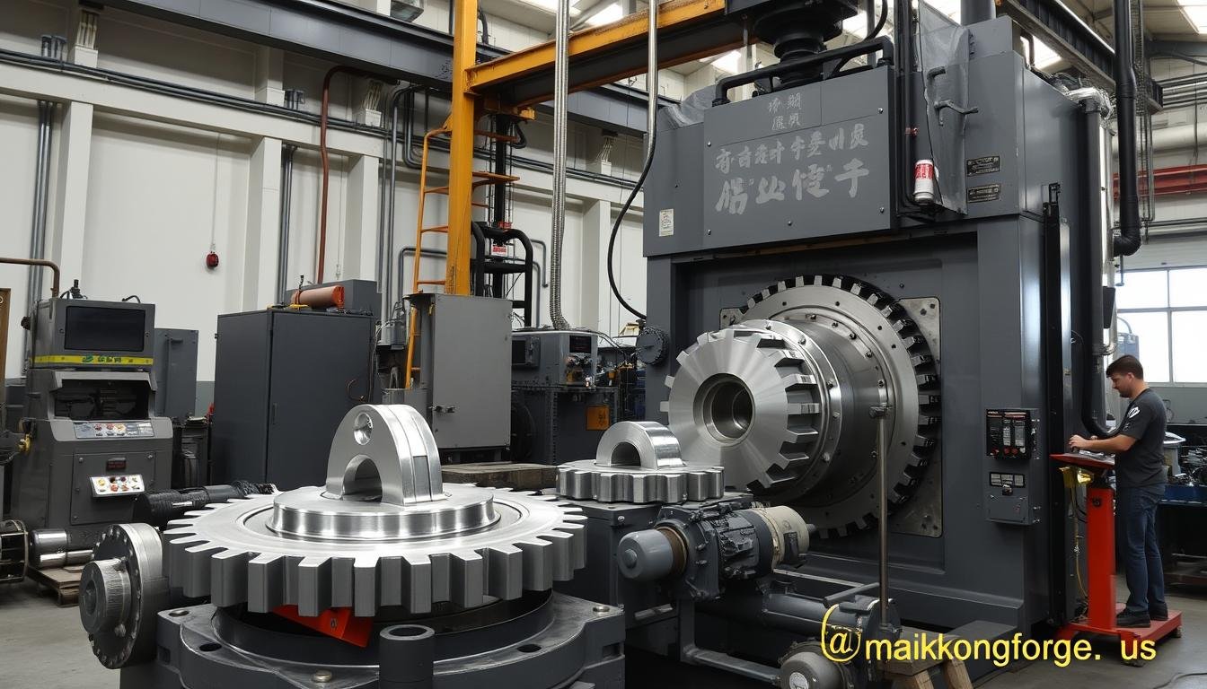 MAIKONG's forging process for aluminum gears showing the alignment of grain structure