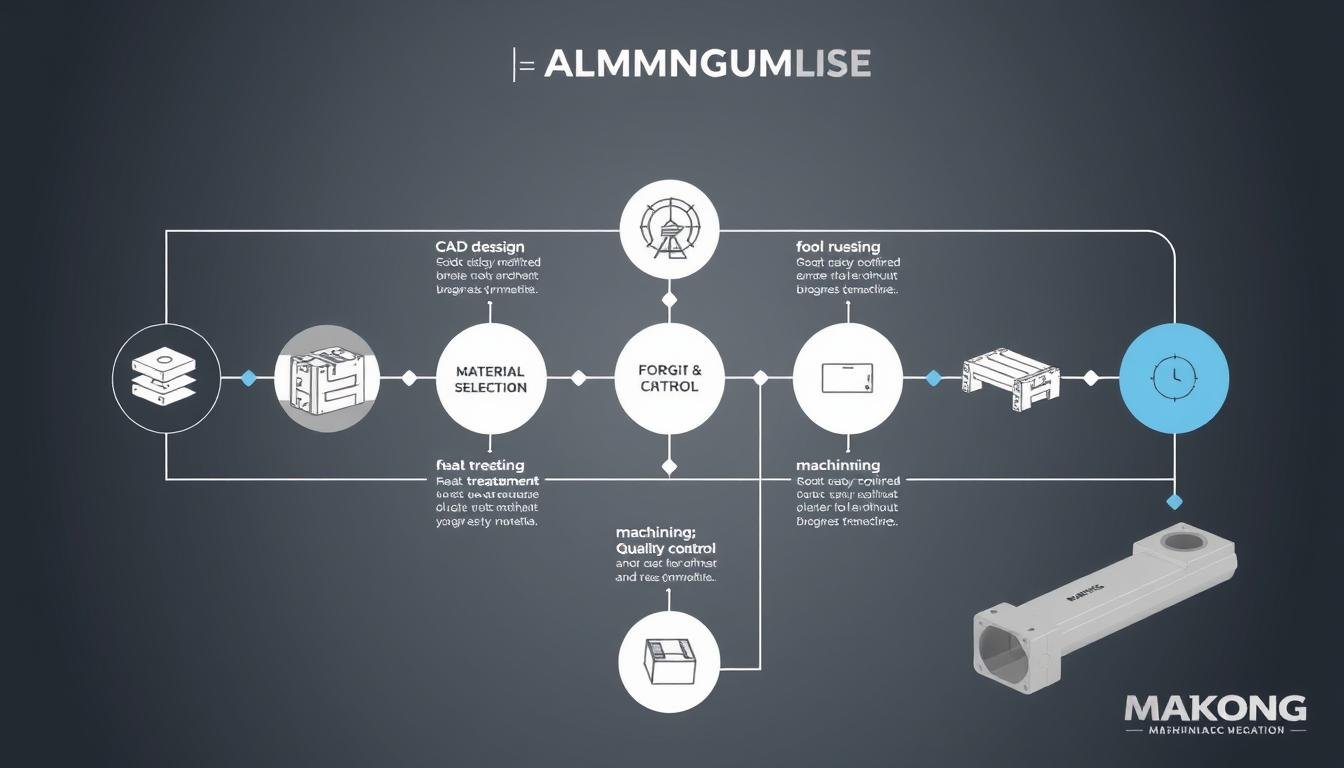 MAIKONG's full-service aluminum forging and machining process flow from design to finished product
