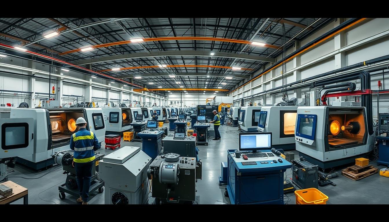 MAIKONG's manufacturing facility showing equipment that delivers Benefits of Forged Aluminum