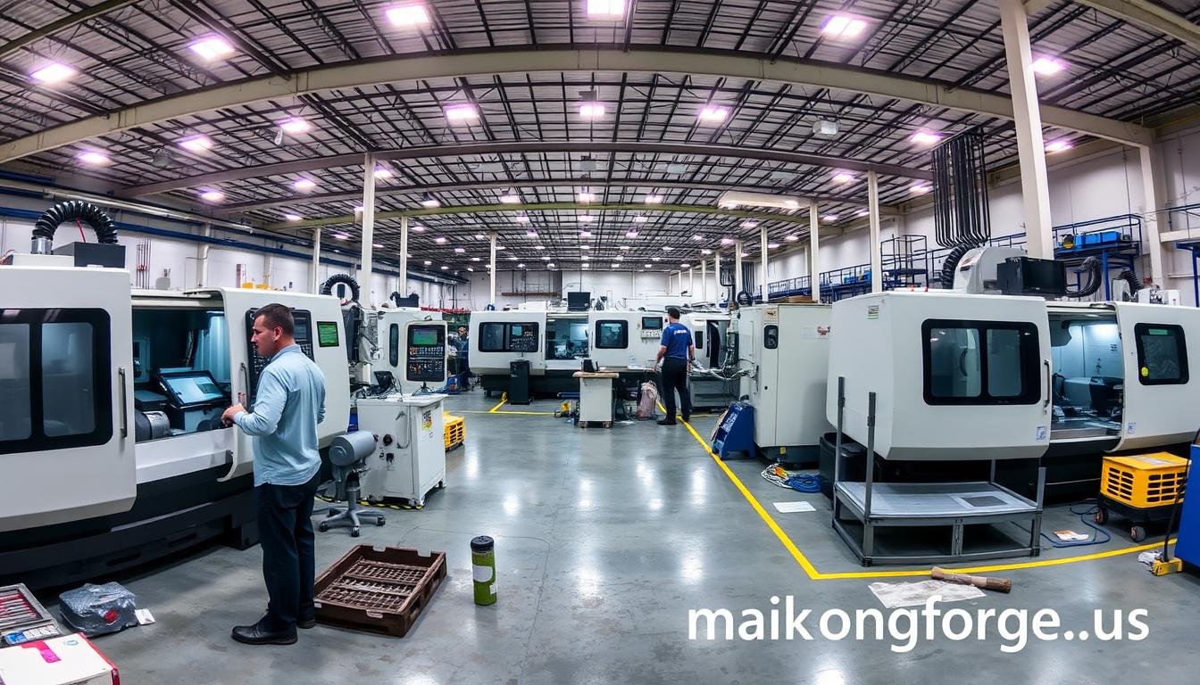 MAIKONG's manufacturing facility with CNC machines