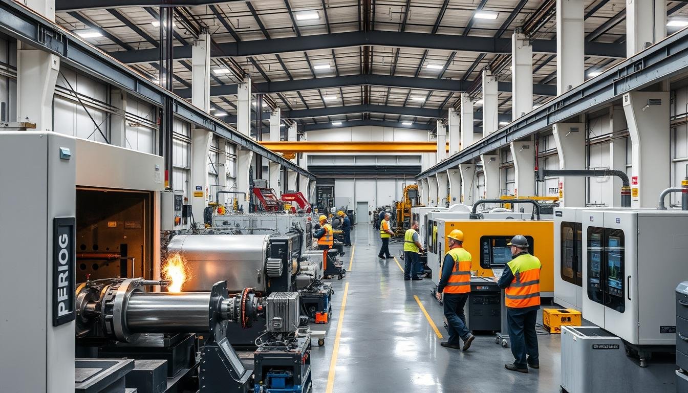 MAIKONG's modern steel forging facility with advanced equipment