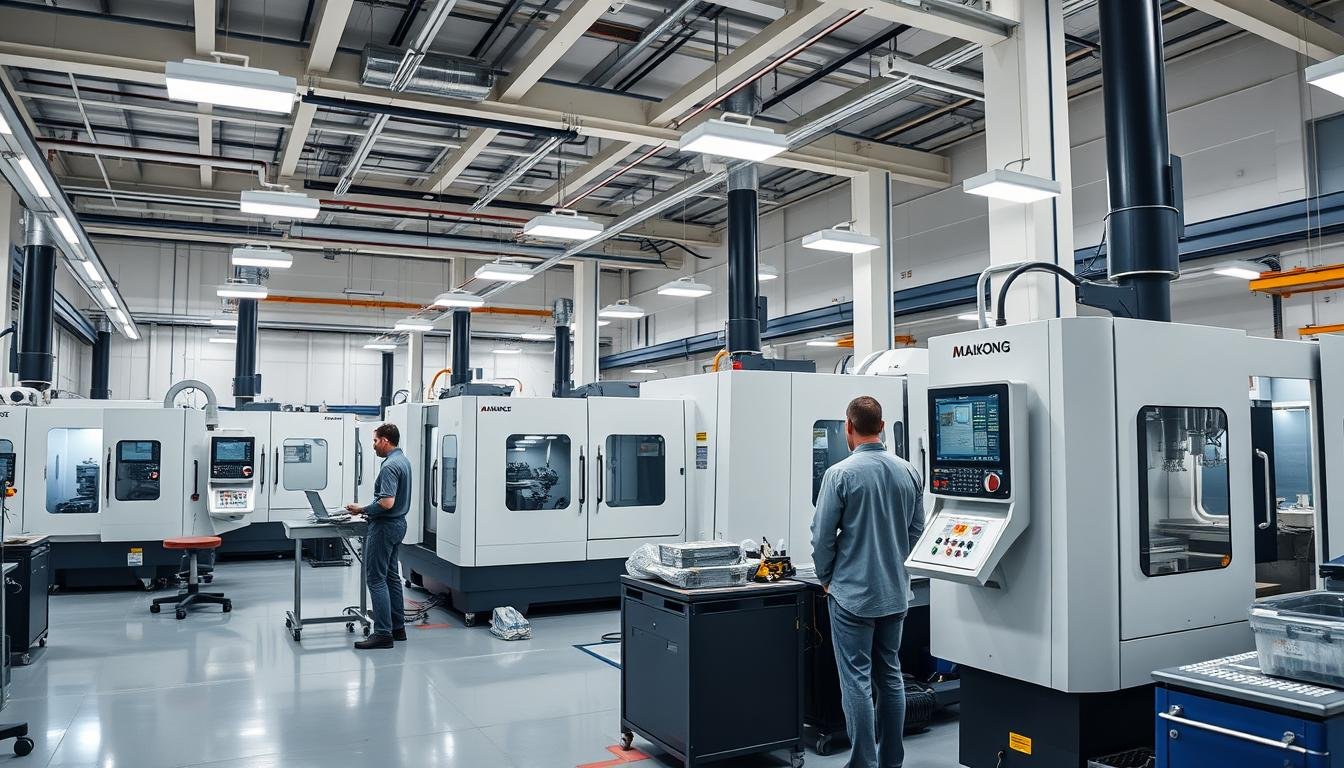 MAIKONG's state-of-the-art CNC machining facility with multiple machines