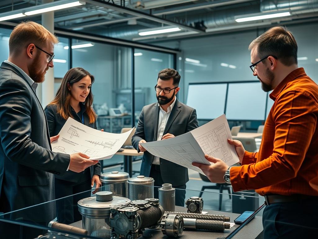 MAIKONG's technical team discussing forging press specifications with clients