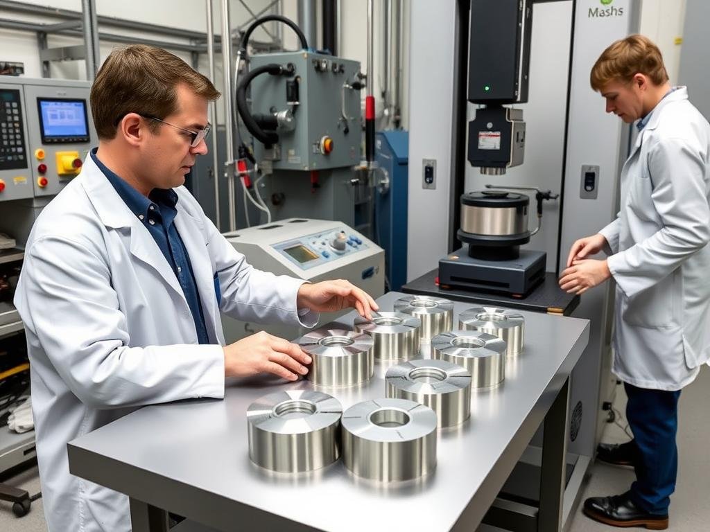 Material testing for machined forged aluminum center wheel alloys