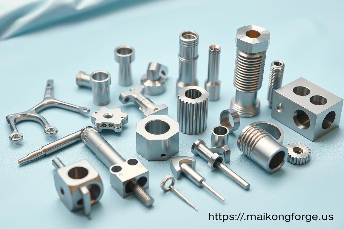 Medical aluminum forged components including surgical instrument parts with https://maikongforge.us watermark
