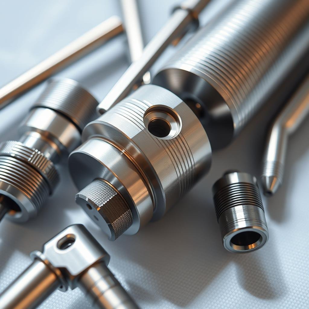 Medical device components machined from billet stainless steel