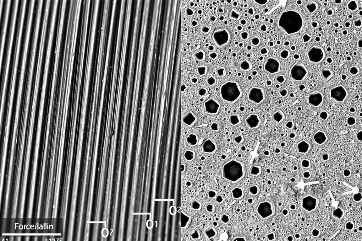 Microscopic comparison of forged vs. cast metal grain structure showing enhanced properties