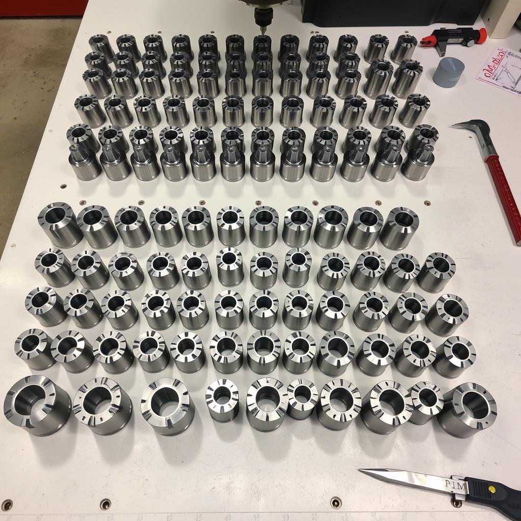 Multiple identical precision components produced through billet machining