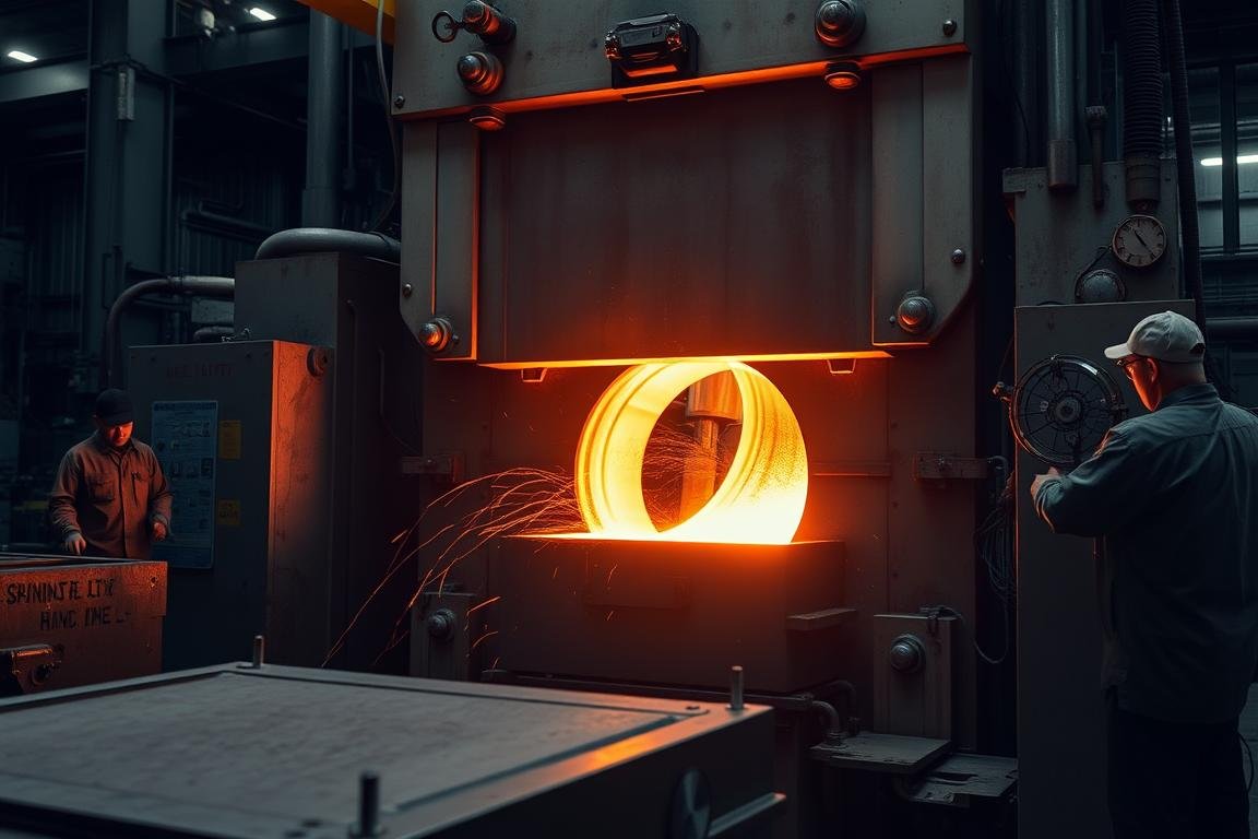 Open die forging process for large steel components