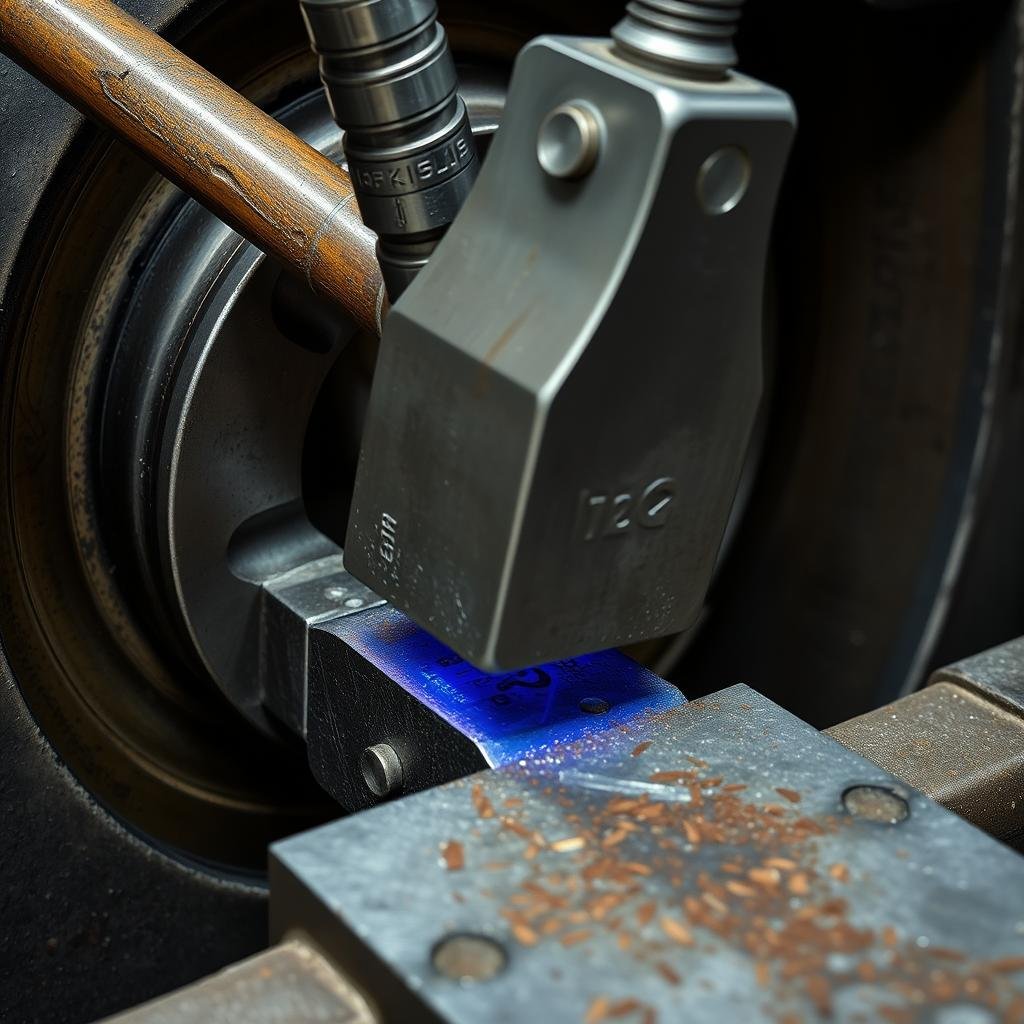 Open die forging process showing hammer and anvil