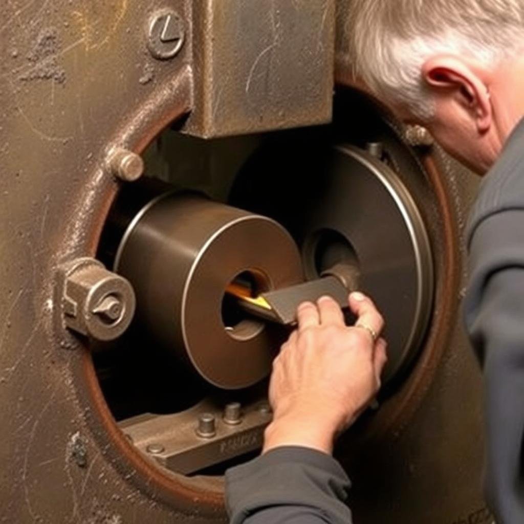Open die forging process showing metal being shaped between flat dies