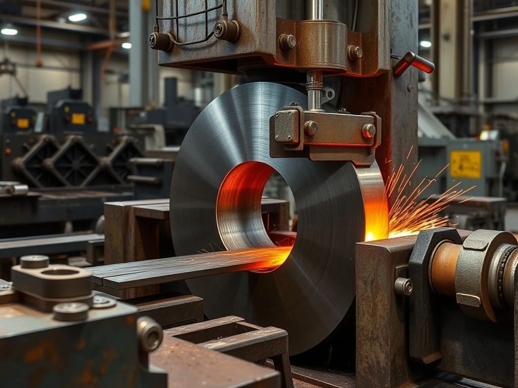 Open die forging process with hammer and anvil