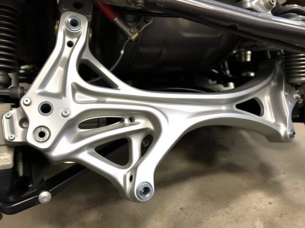 Optimized automotive suspension component forged from aluminum alloy