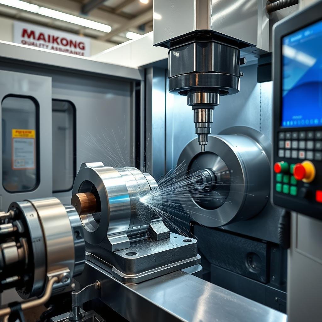 Precision CNC machining of forged aluminum components at MAIKONG