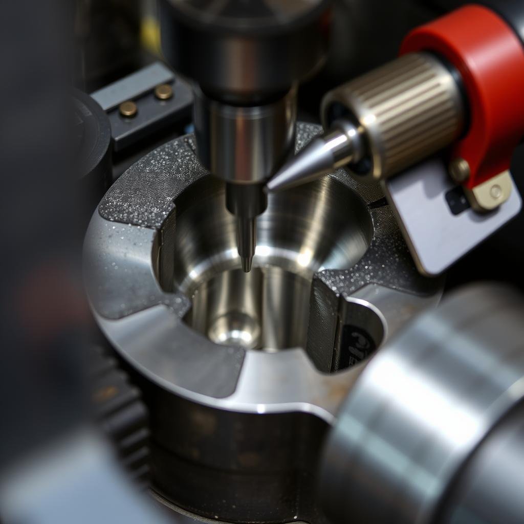 Precision metal forge process showing detailed component production