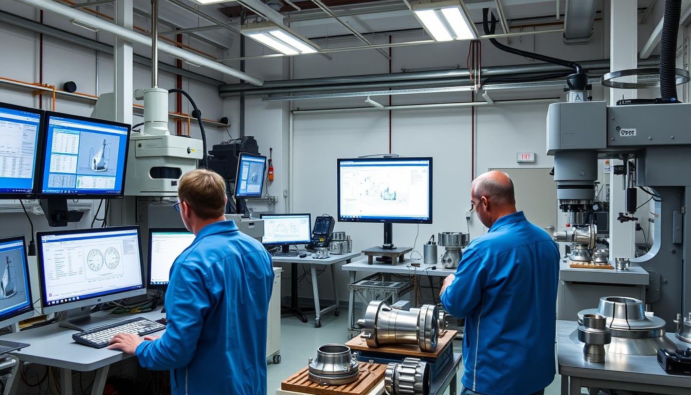 Quality control inspection of aluminum forged components Quality control inspection of aluminum forged components