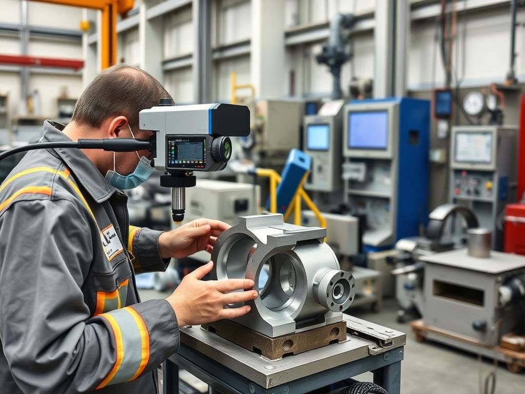 Quality control inspection of aluminum forged parts at MAIKONG