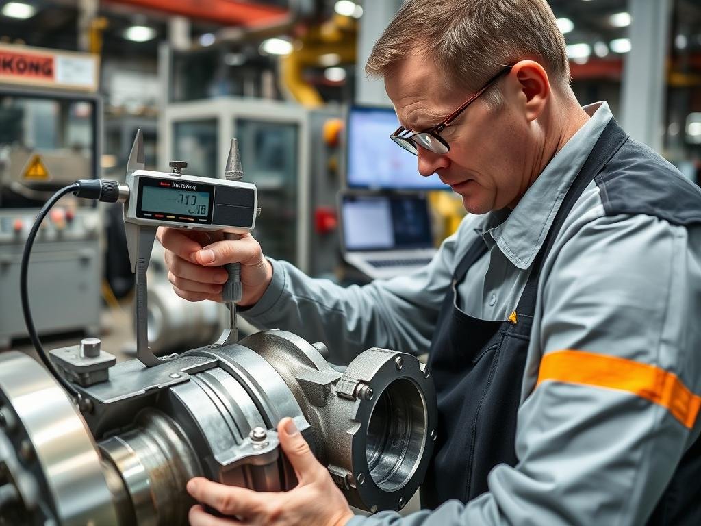 Quality control inspection of forged components at MAIKONG