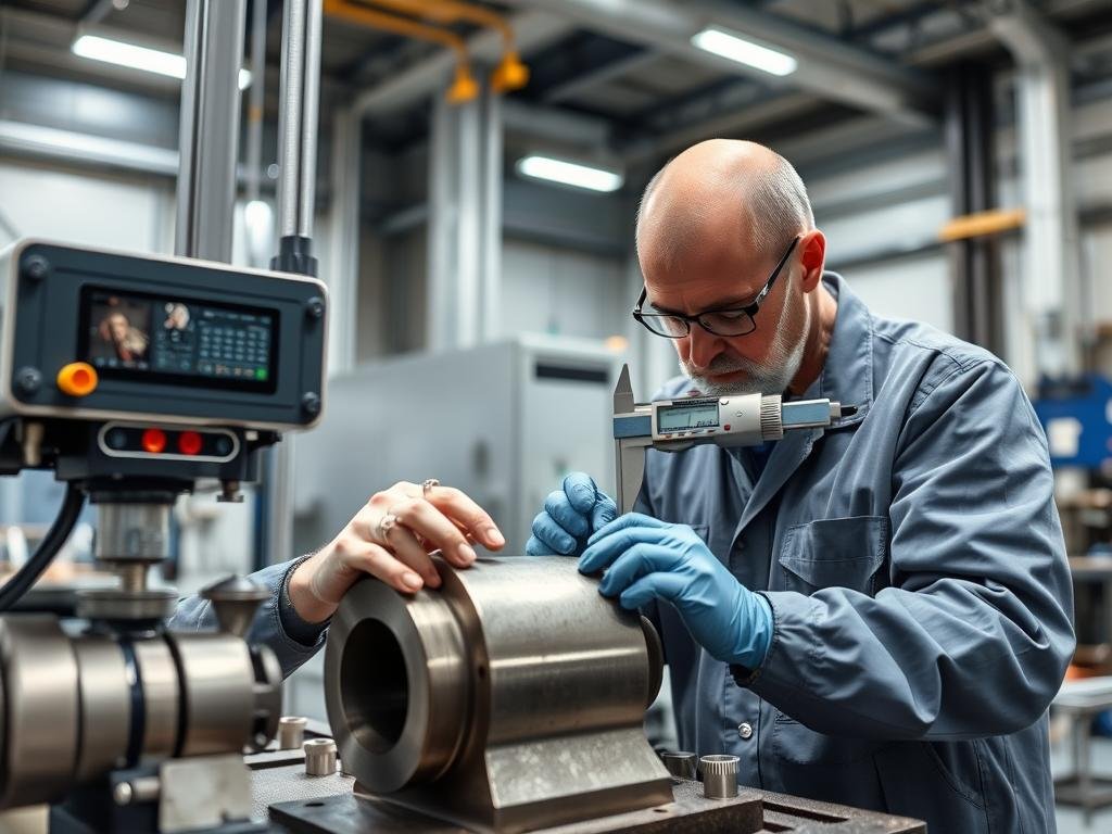 Quality control inspection of forged metal components at MAIKONG