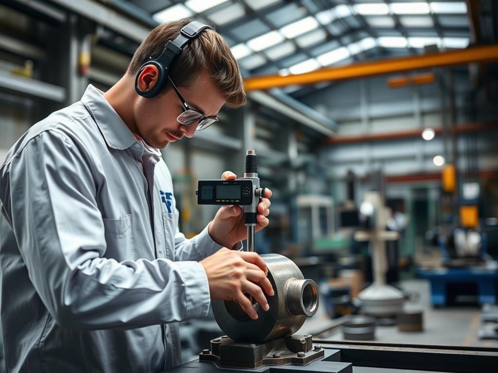 Quality control inspection of forged metal components at MAIKONG