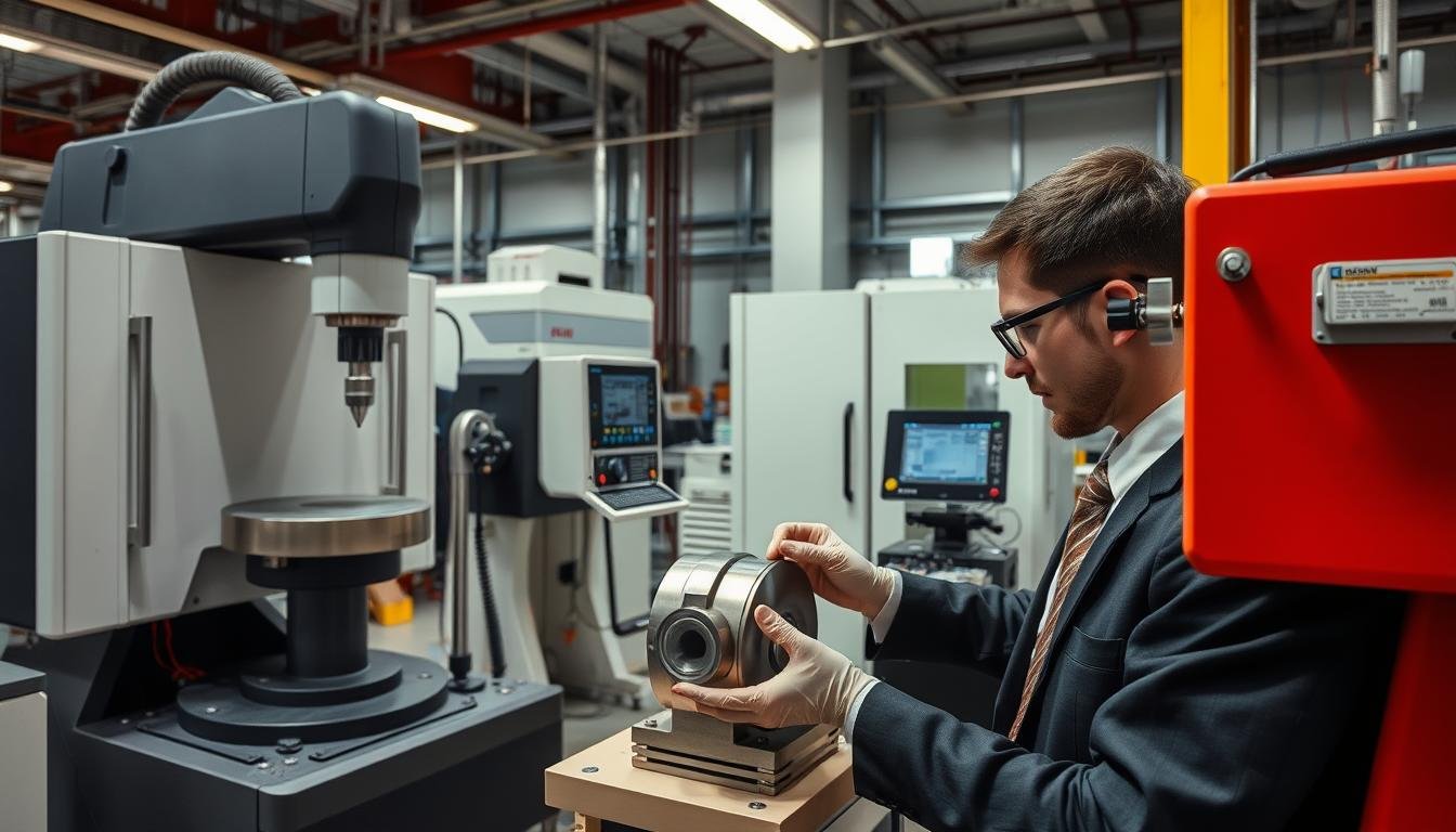 Quality control inspection of forged metal components at MAIKONG's facility