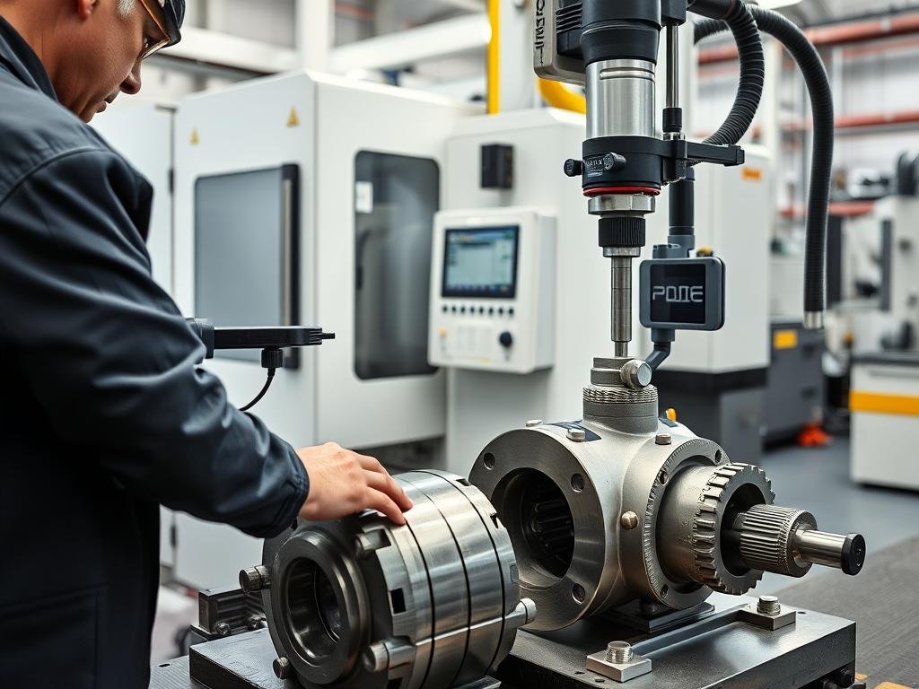 Quality control inspection of steel forged components at MAIKONG