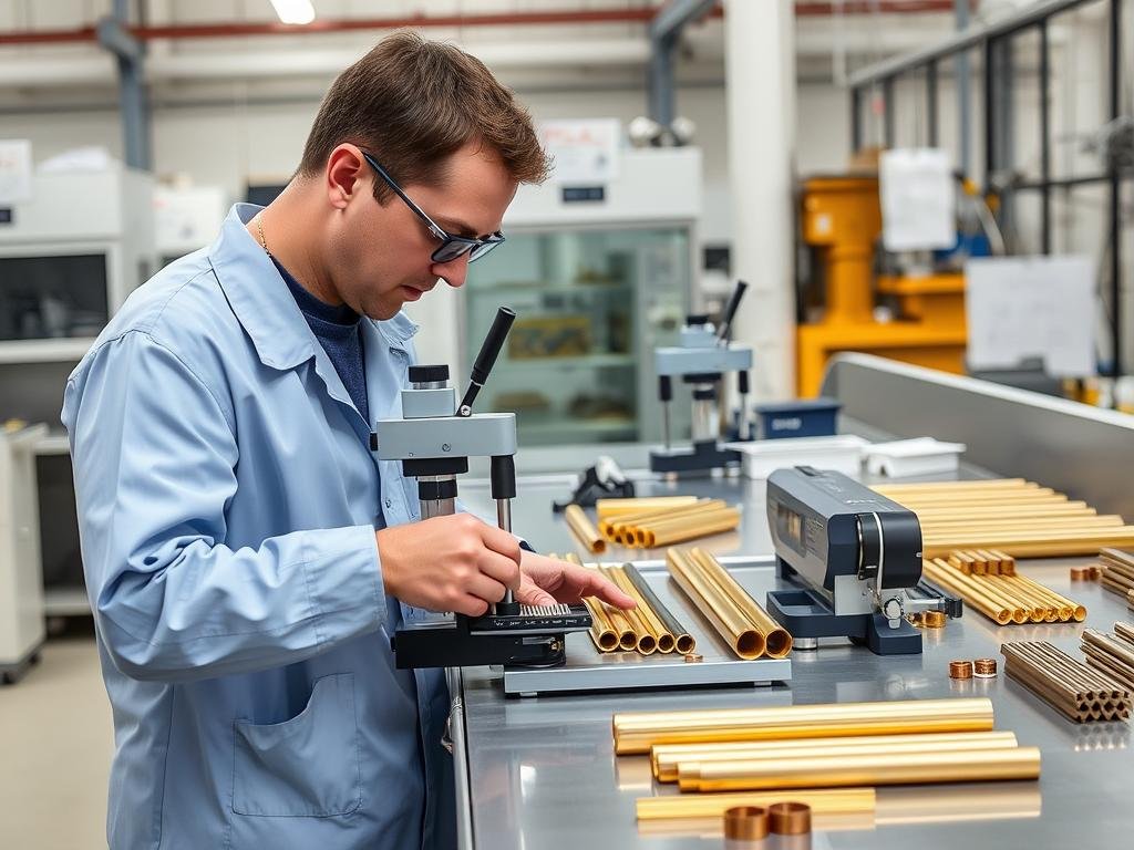 Quality control testing of brass extrusion products at MAIKONG