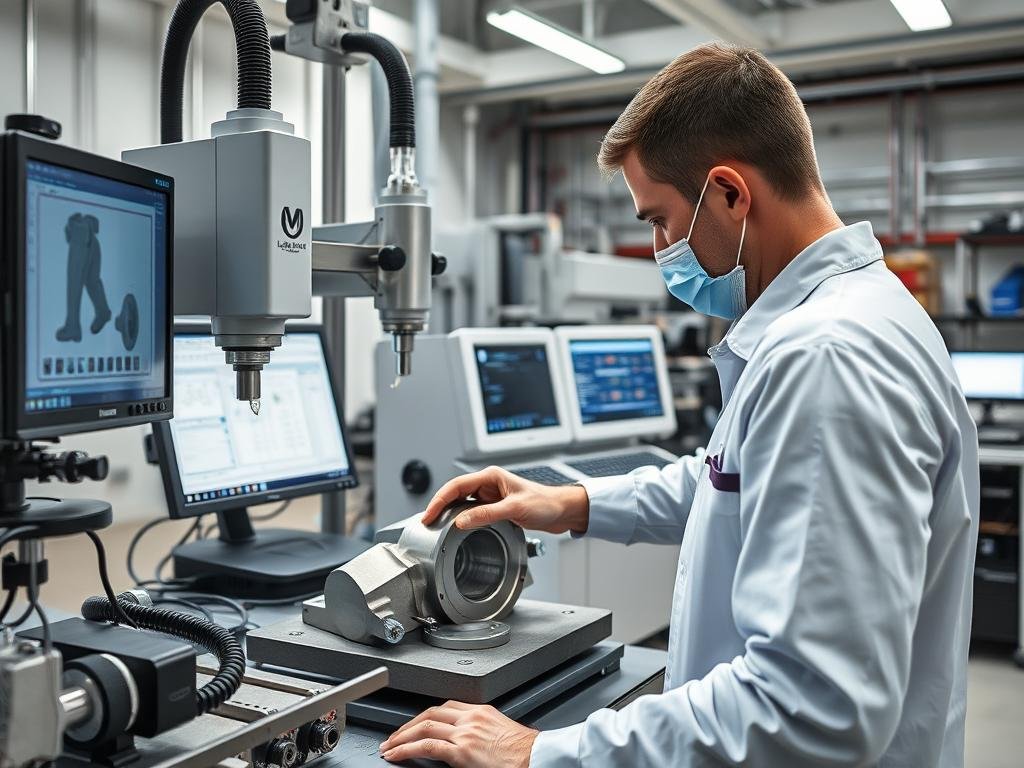 Quality inspection of aluminum forged parts at MAIKONG facility