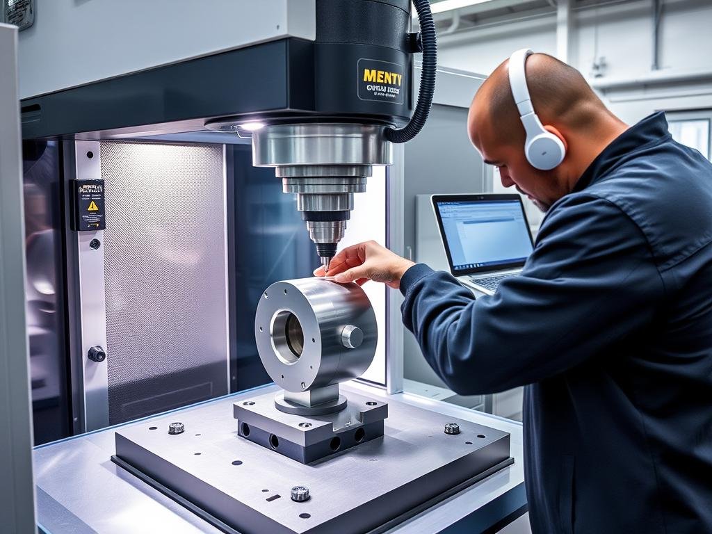 Quality inspection of billet machined component using coordinate measuring machine Quality inspection of billet machined component using coordinate measuring machine