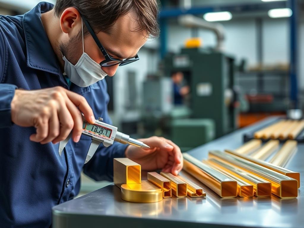 Quality inspection of brass extrusion components with measurement tools