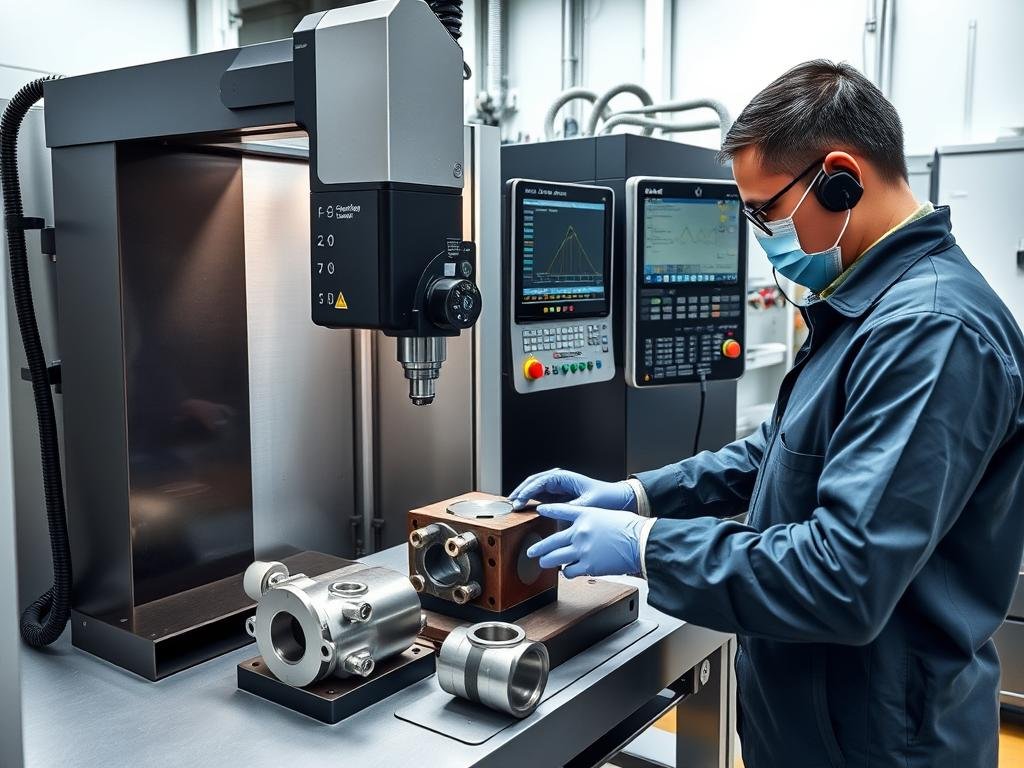 Quality testing of steel forged components with precision measurement equipment