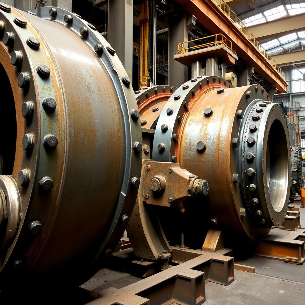 Steel forged components for heavy construction equipment