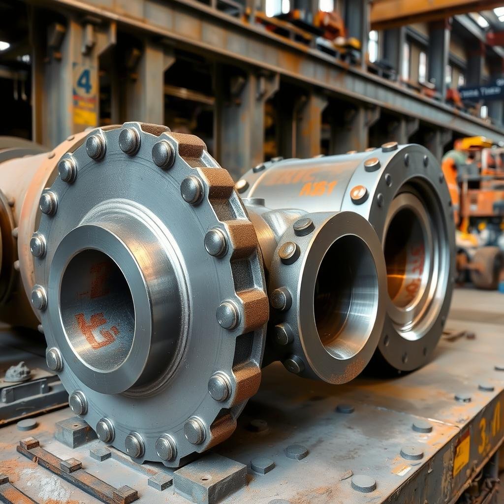 Steel forged crusher components for mining industry