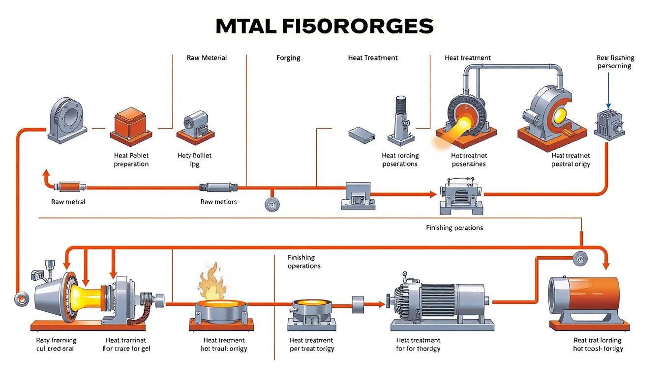 Step-by-step Metal Forging Procedures showing the complete manufacturing process