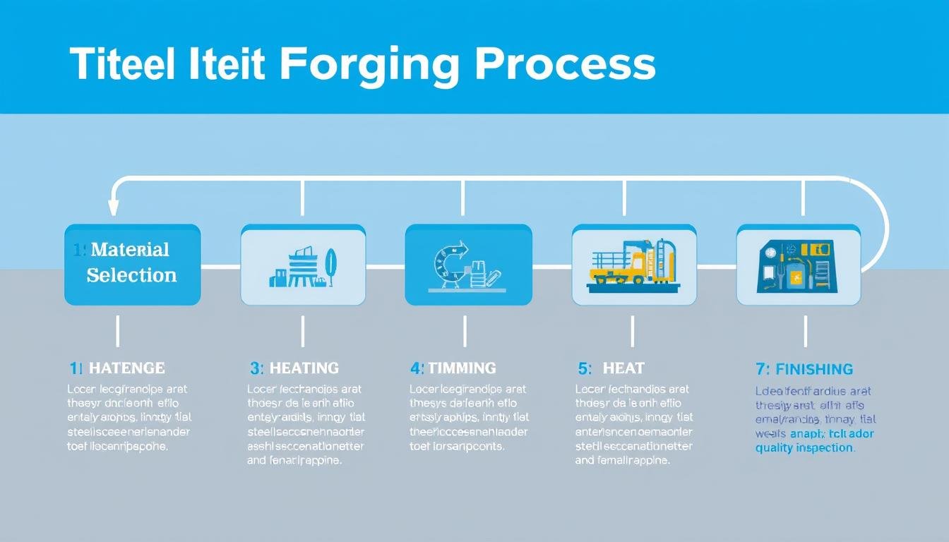 Step-by-step steel forging process visualization