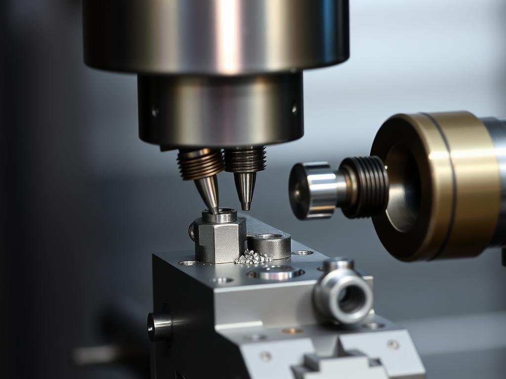 Swiss-type machining of small precision parts