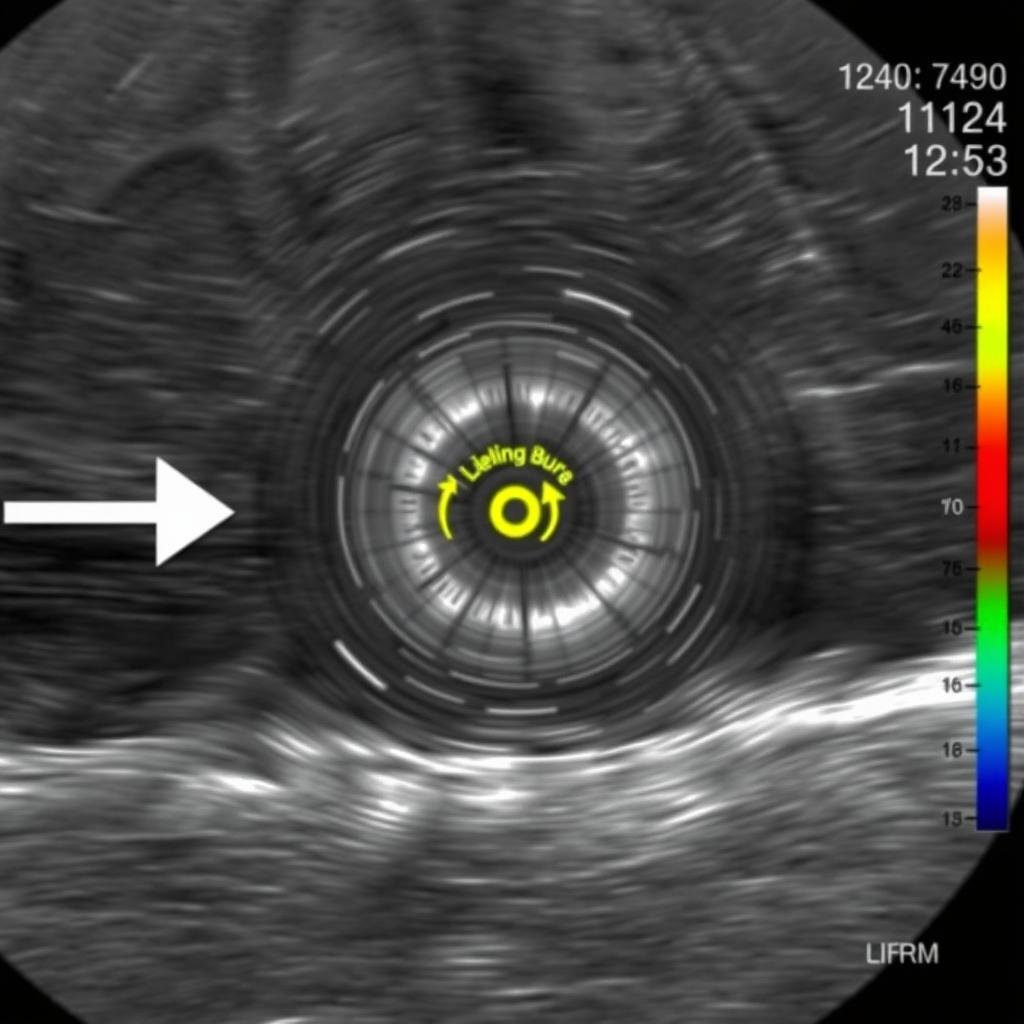Ultrasonic scan revealing internal burst in forged component