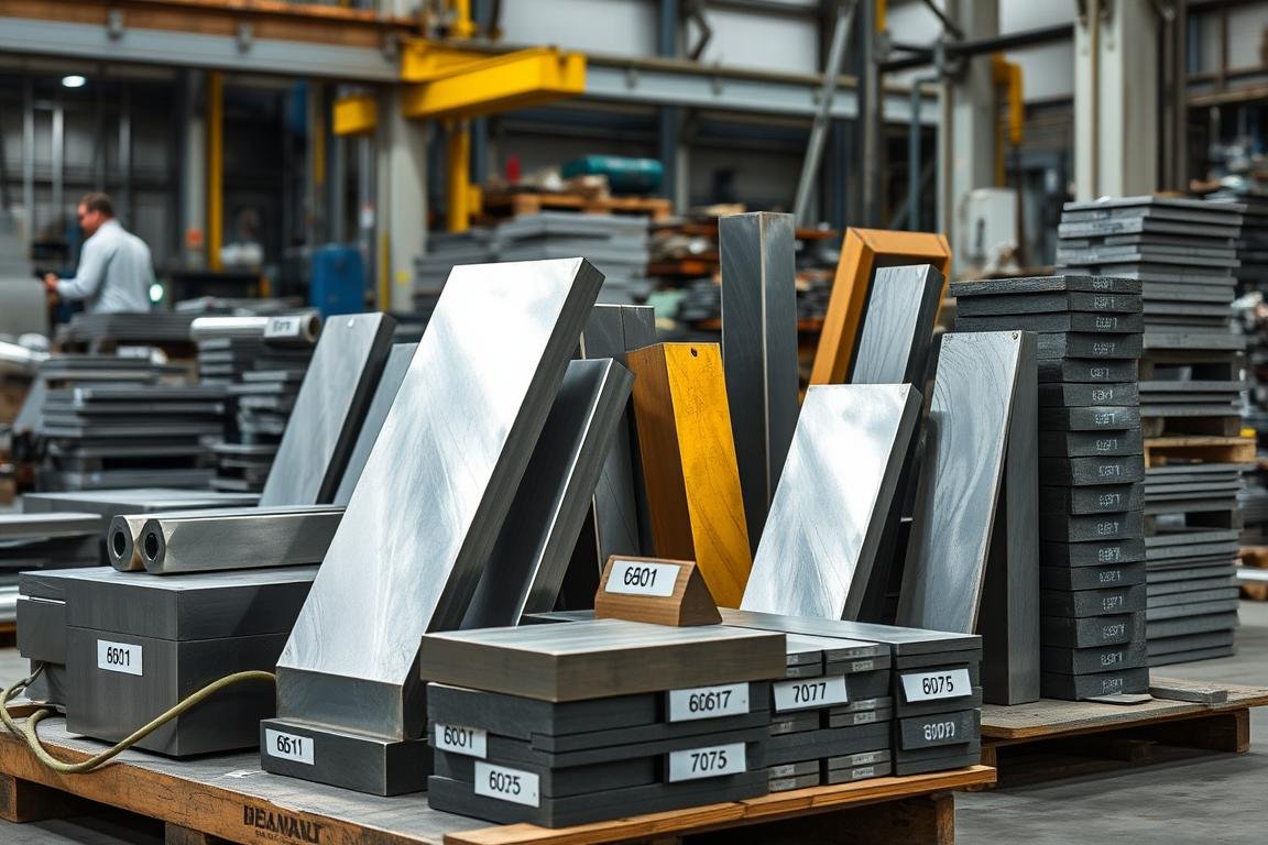 Various aluminum alloy billets prepared for the forging process at MAIKONG facility