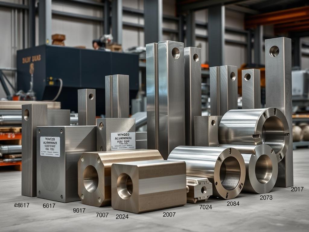 Various aluminum alloys used in forging processes