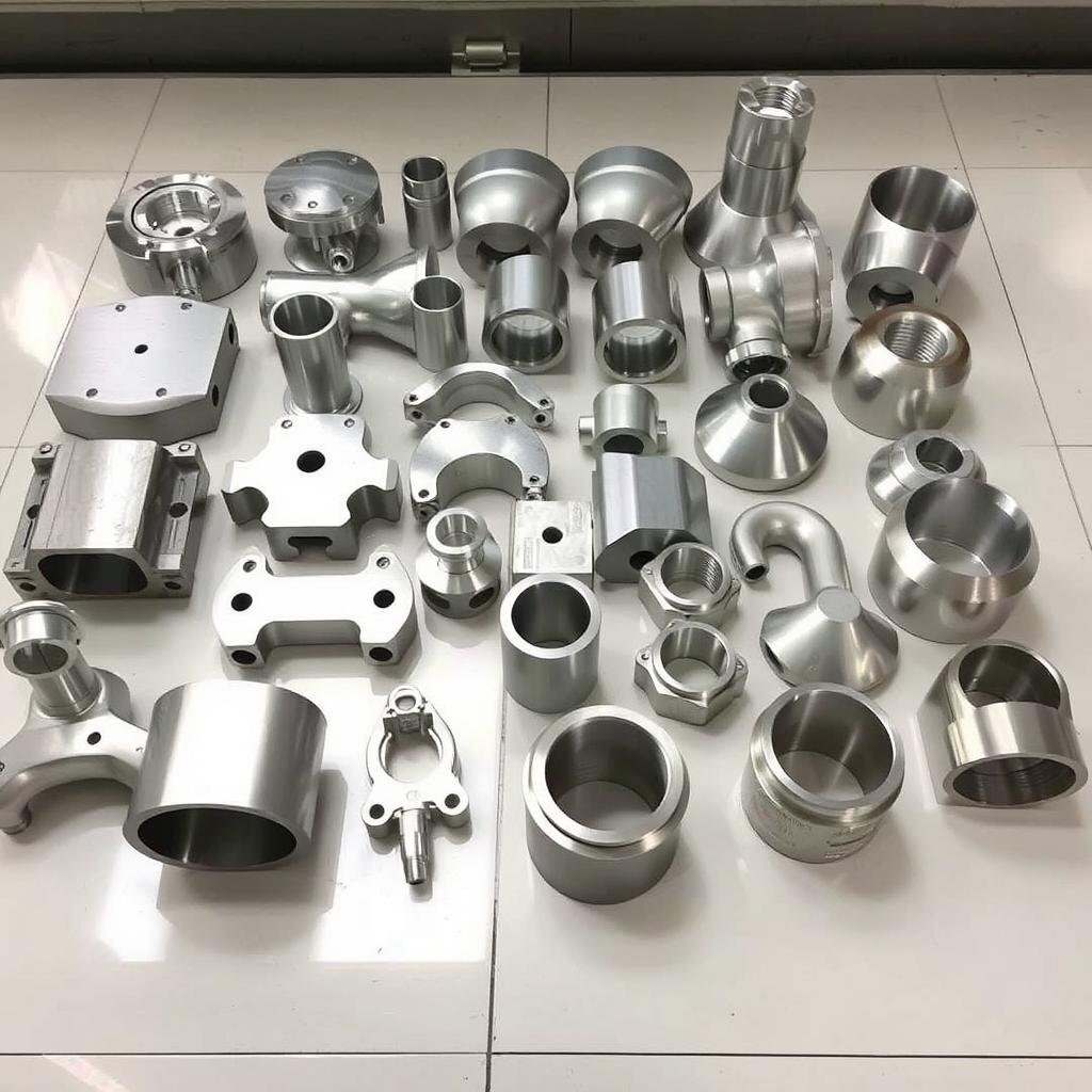 Various aluminum forged components for different industries