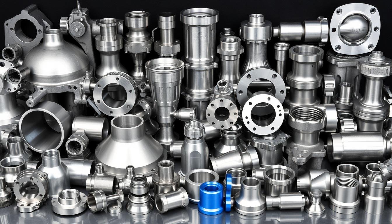 Various aluminum forged components for different industry applications