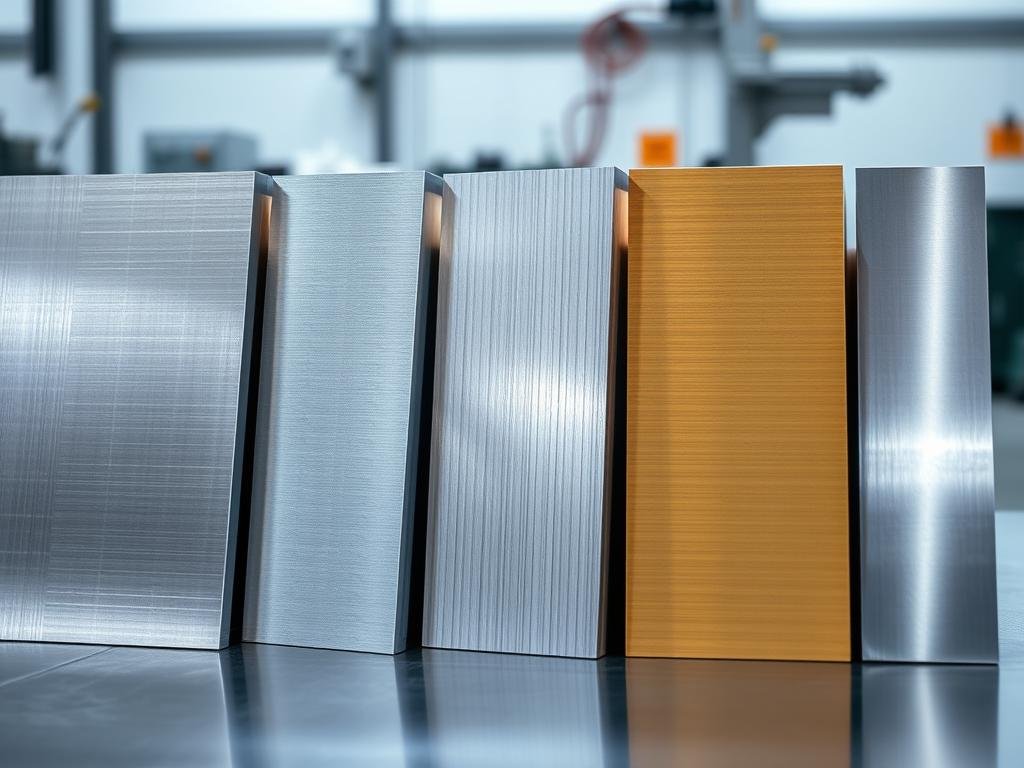 Various aluminum forging alloy samples showing different finishes and properties Various aluminum forging alloy samples showing different finishes and properties