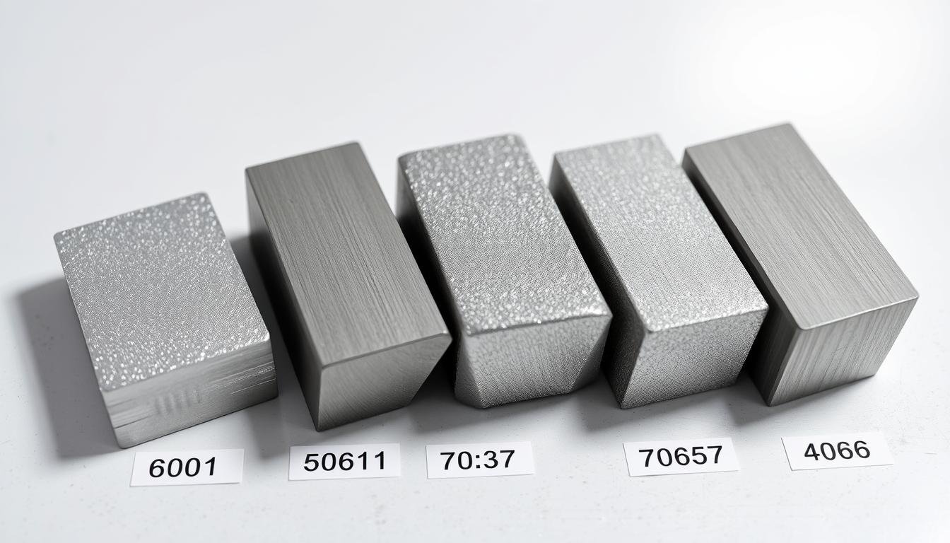 Various aluminum forging alloys with different compositions and properties