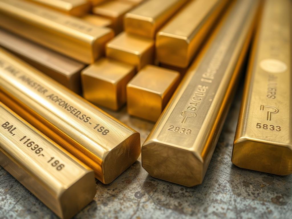 Various brass alloy billets prepared for the extrusion process