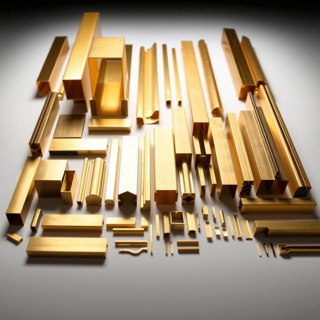 Various brass extrusion profiles showing the range of shapes and sizes possible - https://maikongforge.us Various brass extrusion profiles showing the range of shapes and sizes possible - https://maikongforge.us