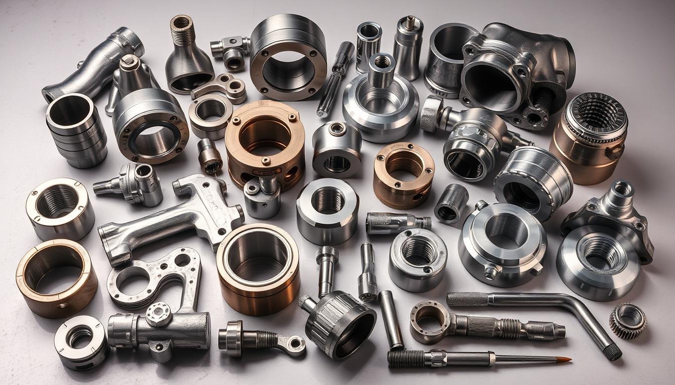 Various forged metal components for different industries including automotive, aerospace, and industrial applications